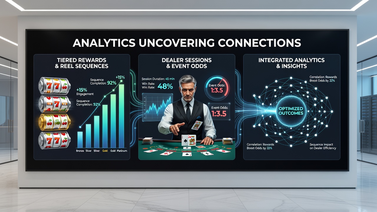 Charts and graphs illustrating tiered reward impacts on live dealer session lengths and sports betting odds engagement