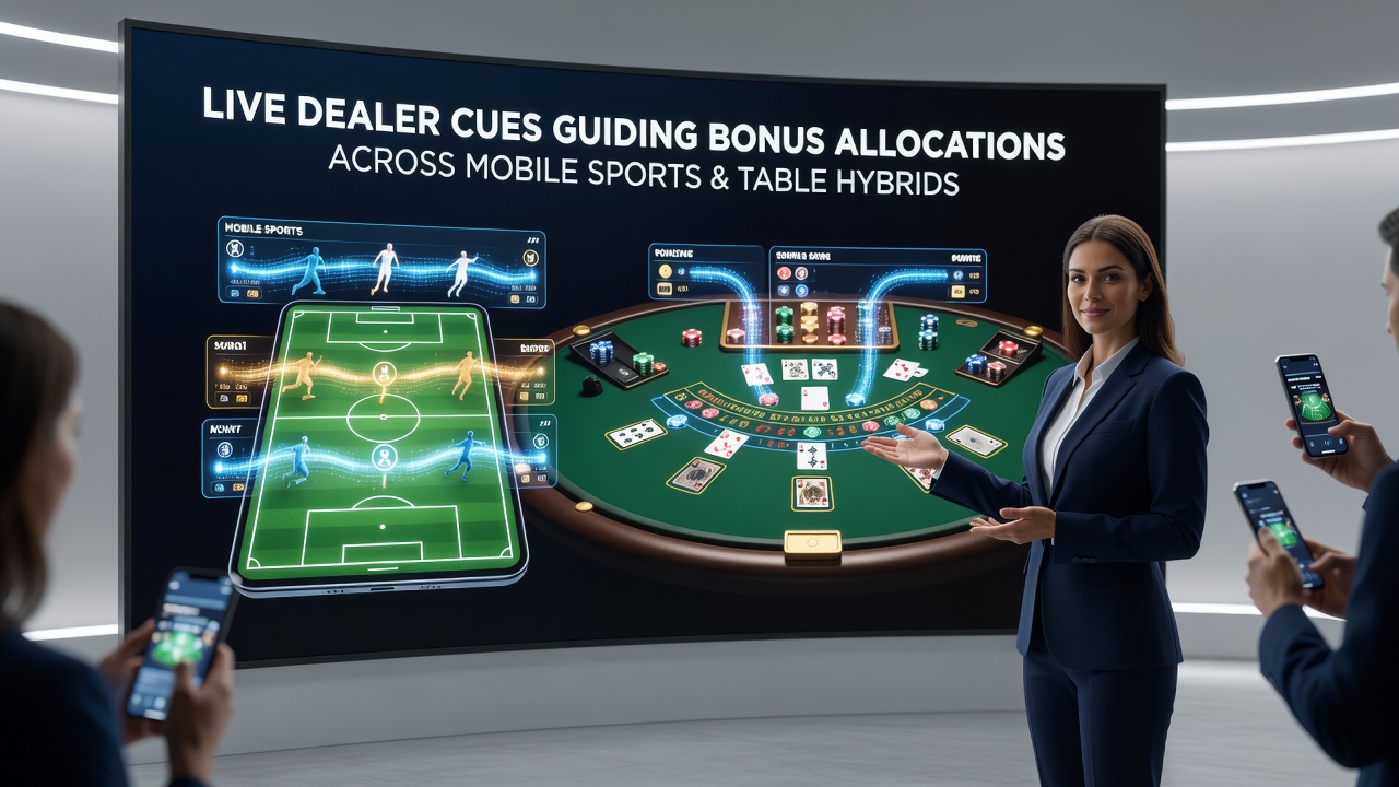 Mobile screen displaying live dealer stream alongside sports betting options with bonus indicators